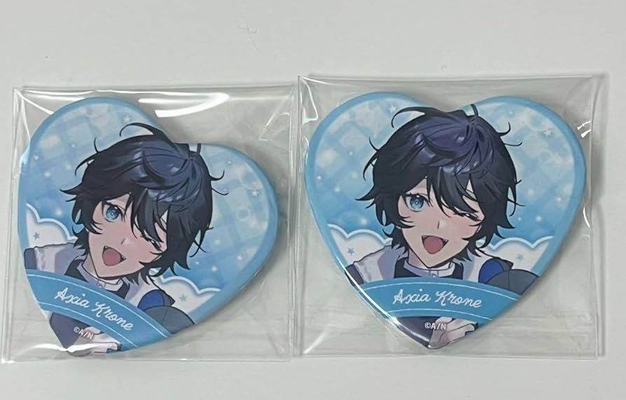 70個にじさんじ アクシア・クローネ ホワイトデーハート缶バッジ